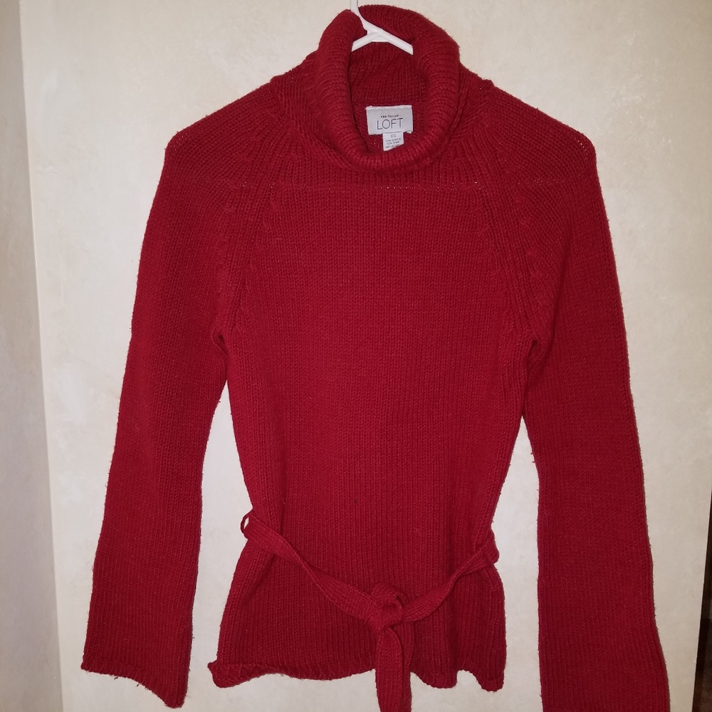 Red Ann Taylor Loft Sweater XS